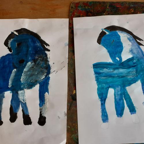 3b_Blaues Pferd