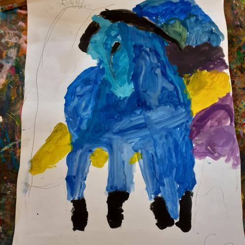 3b_Blaues Pferd