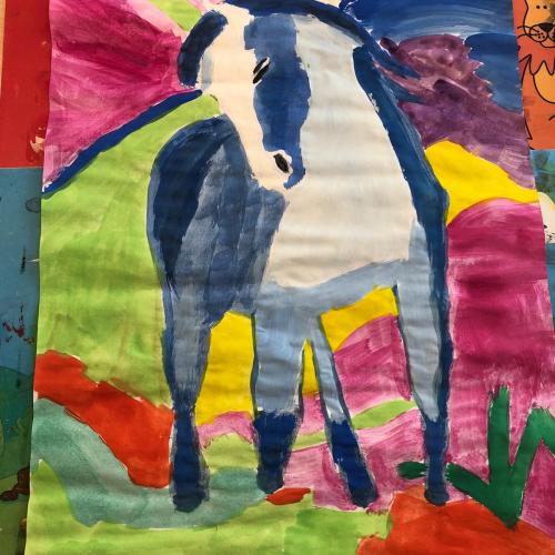 3b_Blaues Pferd