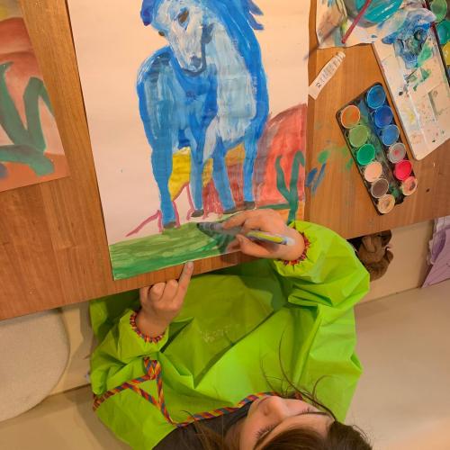 3b_Blaues Pferd