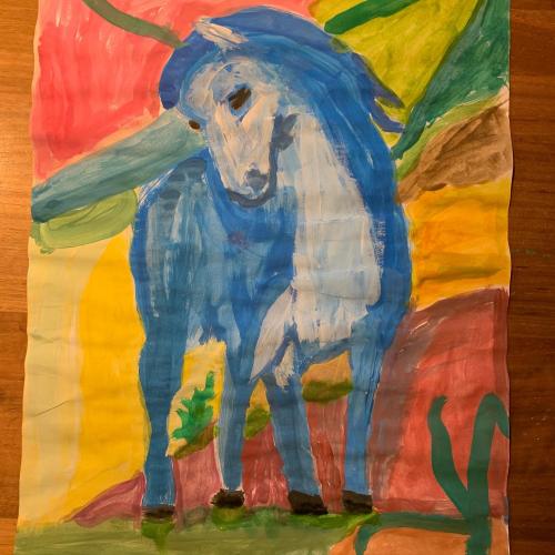 3b_Blaues Pferd