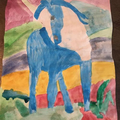 3b_Blaues Pferd