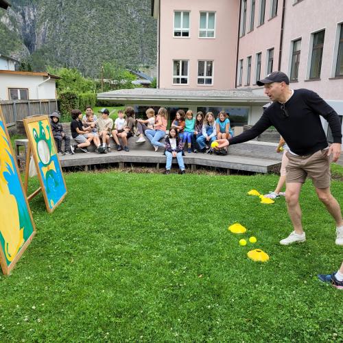 Schulfest Tennisstation