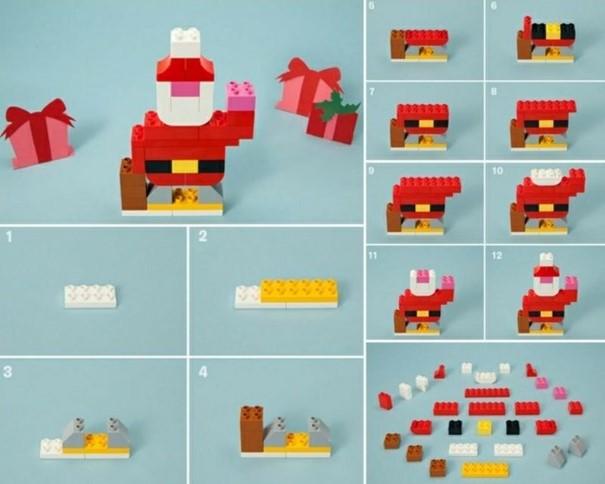 Santa Claus aus Legosteinen