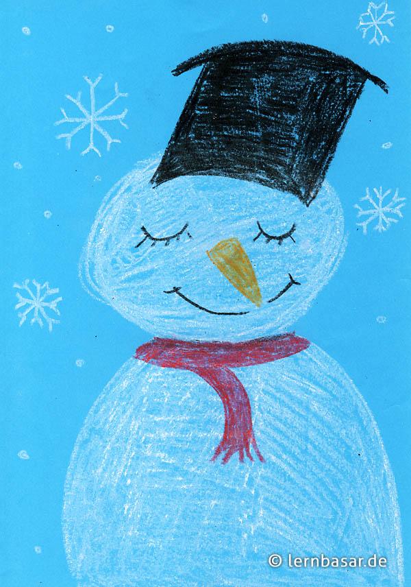 Zufriedener Schneemann